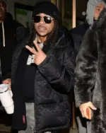 Max B New York City Quilted Hood, Oversized Jet Black Gucci Monogram Puffer Jacket