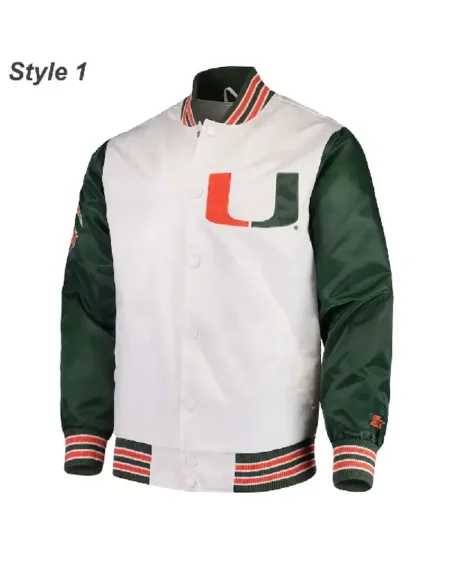 Miami Hurricanes Canes The Rookie Varsity Satin Jacket