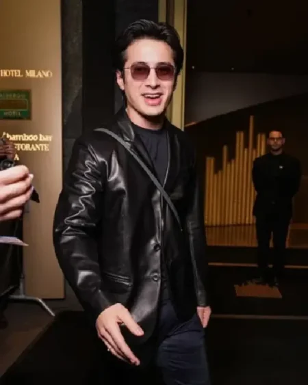 Milan Fashion Week Hudson Williams Leather Blazer sale