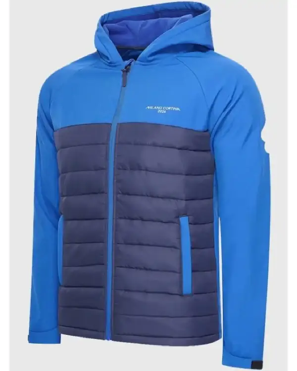 Milano Cortina 2026 Olympics Blue Hooded Jacket