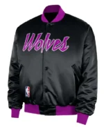Minnesota Timberwolves Remix Courtside Black Bomber Jacket