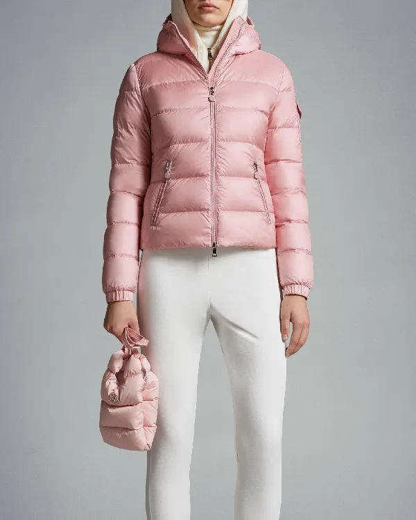 Moncler Pink Puffer Gles Short Down Jacket