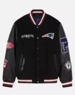 NFL New England Patriots Black Varsity Jacket