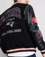 NFL New England Patriots Black Varsity Jacket sale