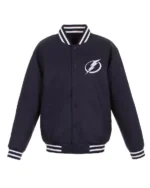 Navy Tampa Bay Lightning Front Hit Poly Twill Jacket