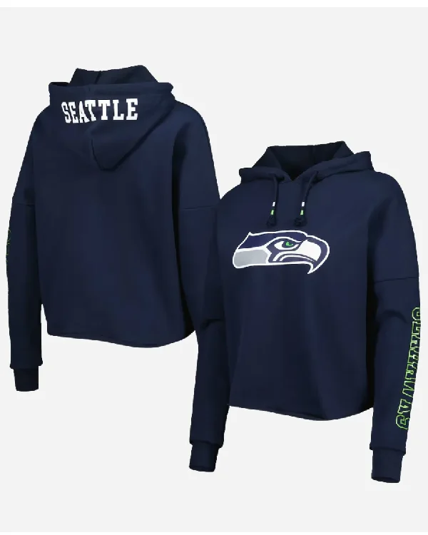 New Era Seattle Seahawks College Navy Hoodie
