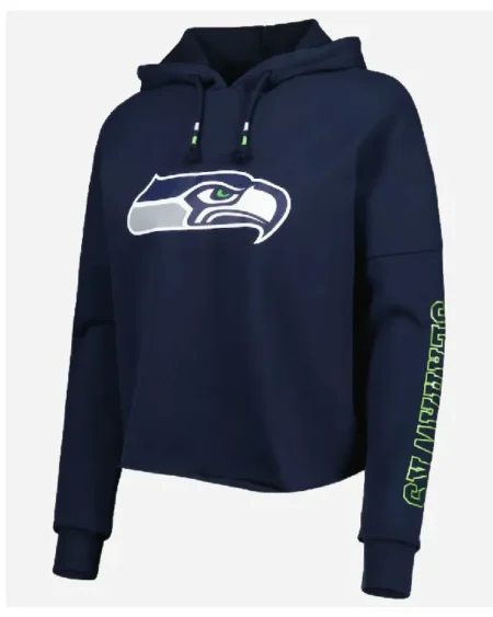 New Era Seattle Seahawks College Navy Sleeve Pullover