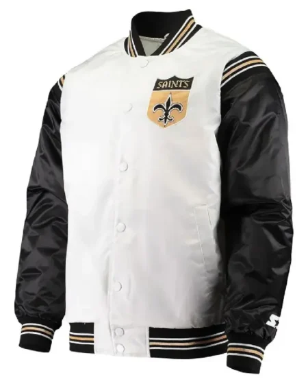 New Orleans Saints Historic Renegade White and Black Jacket
