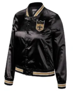 New Orleans Saints Lightweight Black Satin Jacket