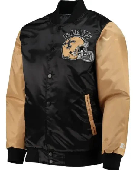 New Orleans Saints Locker Room Throwback Black and Gold Jacket