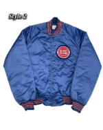 New PrStarter 90’s NBA Detroit Pistons Blue Jacket For Saleoject