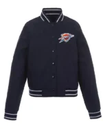 Oklahoma City Thunder Black Poly Twill Jacket