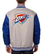 Oklahoma City Thunder Gray_Royal Varsity Poly Twill Jacket sale