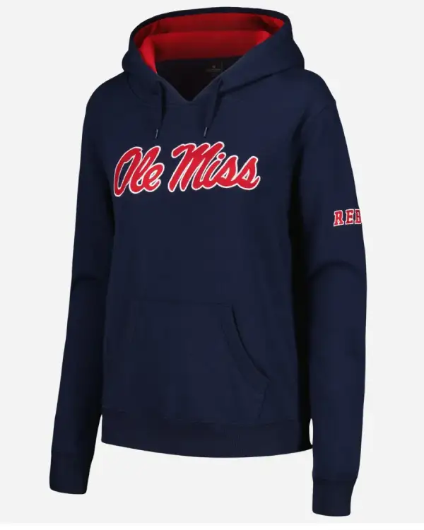 Ole Miss Youth Stadium Athletic Rebels Navy Blue Pullover