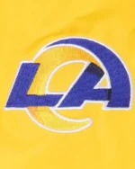 Order Los Angeles Rams Throwback Royal_Yellow Full-Snap Nylon Jacket On Sale