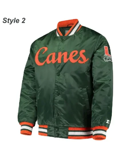 Order Miami Hurricanes Canes The Rookie Varsity Satin Jacket Sale
