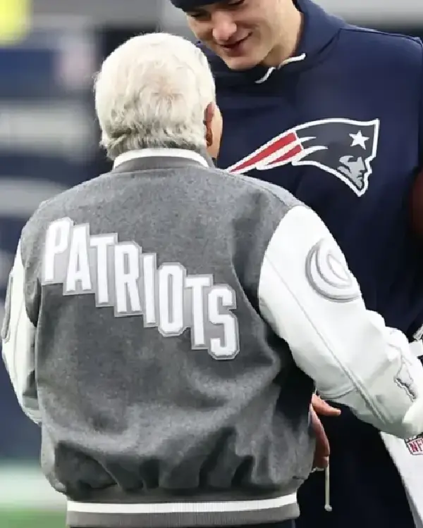 Patriots Robert Kraft Varsity Jacket sale