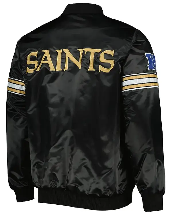 Pick and Roll New Orleans Saints Black Satin Jacket sale