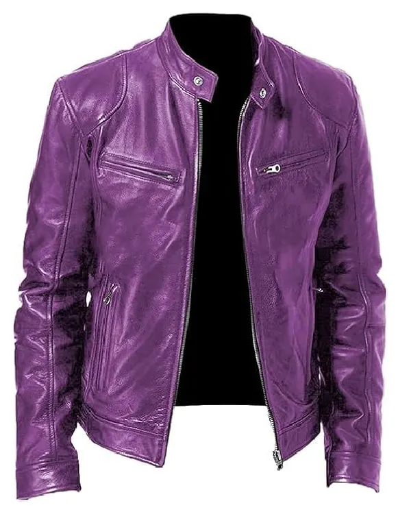 Purple Leather Jacket