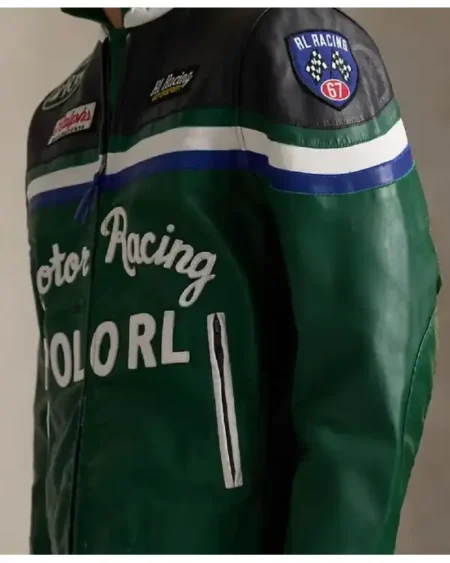 Ralph Lauren Green Cafe Racer Jacket For Sale