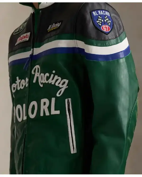 Ralph Lauren Green Cafe Racer Jacket For Sale