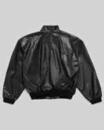 Re-Creation – Shop GNX Kendrick Lamar Balenciaga FW24 Harrington Black Leather Bomber Jacket For Sale