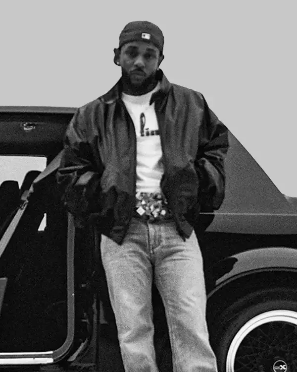 Re-Creation – Shop GNX Kendrick Lamar Balenciaga FW24 Harrington Black Leather Bomber Jacket