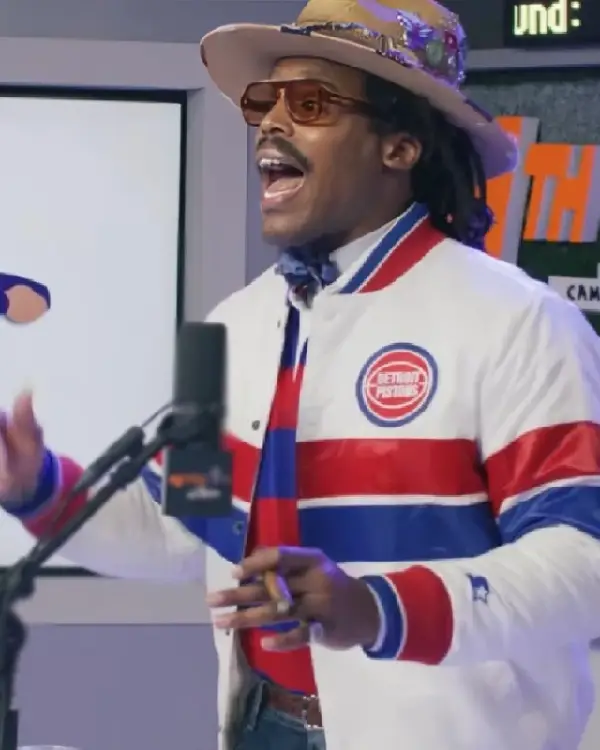 Recreation – Buy Cam Newton Detroit Pistons Starter Varsity Jacket For Sale