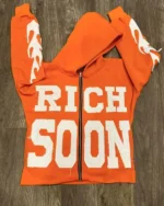 Recreation – Buy Rich Soon Embroidered Zip-Up Hoodie On Sale
