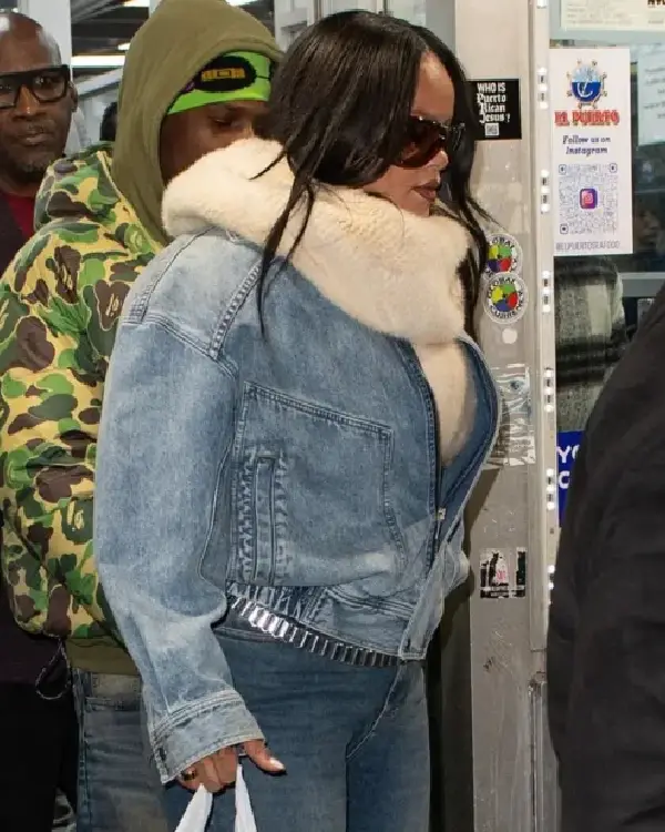Rihanna NYC Oversized Denim Jacket sale