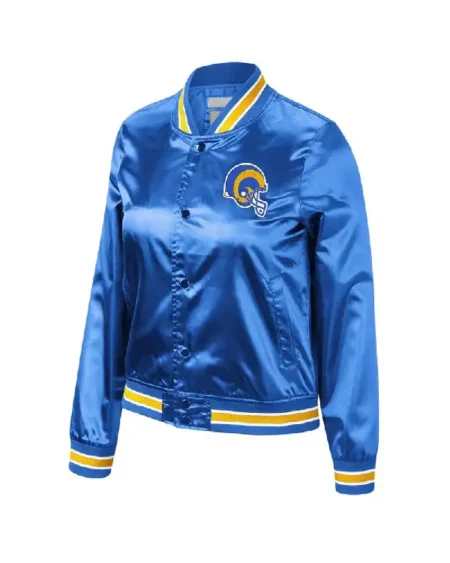 Royal LA Rams Lightweight Satin Jacket