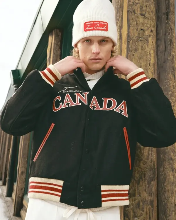 SCA x Hockey Canada Leaf & Legacy Varsity Bomber Jacket