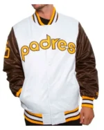 San Diego Padres Bomber Brown and White Jacket