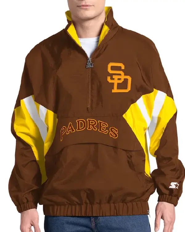 San Diego Padres Cooperstown Chief Brown Half-Zip Pullover