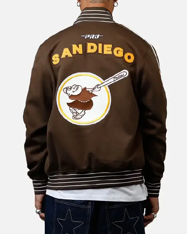 San Diego Padres Logo Game Day Brown Jacket For Sale