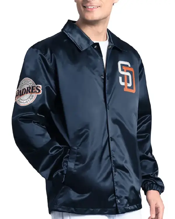 San Diego Padres Point Man Coaches Navy Jacket