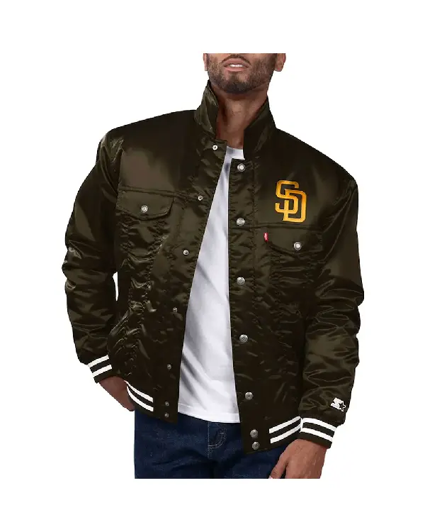 San Diego Padres Silver Tab Trucker Jacket