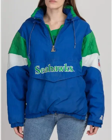 Seattle Seahawks 90’s Pullover Hooded Jacket