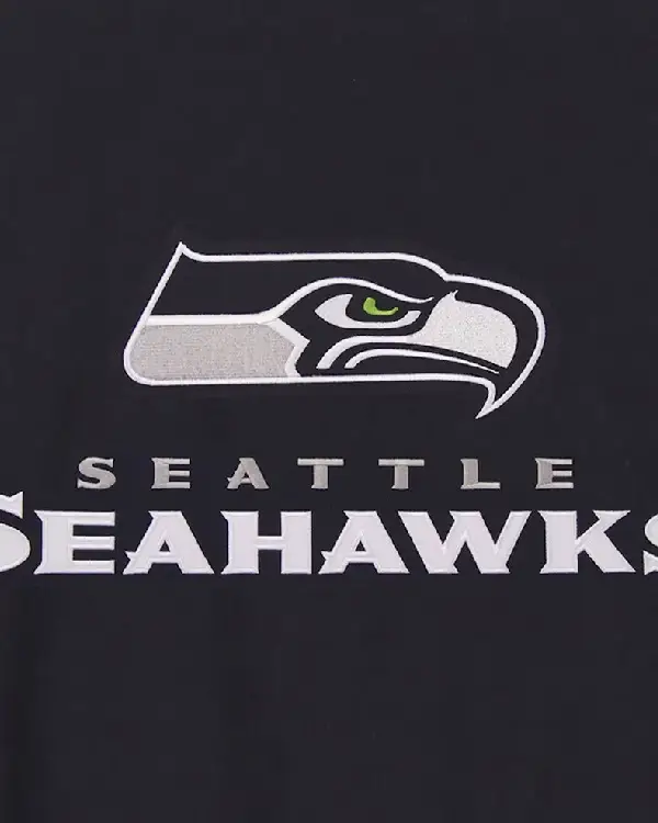 Seattle Seahawks Black and Gray Varsity Wool Jacket for sale