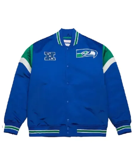 Seattle Seahawks Heavyweight Royal Satin Jacket