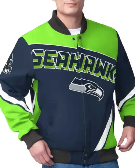 Seattle Seahawks Maximum Racing Navy Jacket