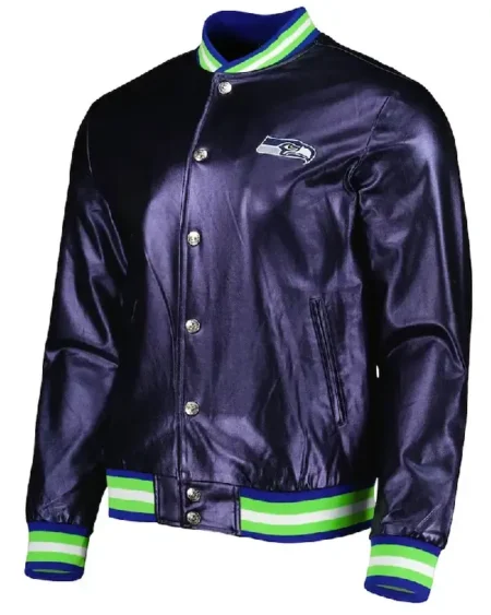 Seattle Seahawks Metallic Navy Jacket