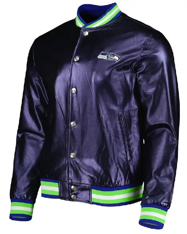 Seattle Seahawks Metallic Navy Jacket