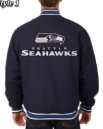 Seattle Seahawks Navy Blue Wool