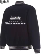 Seattle Seahawks Navy Blue Wool Varsity