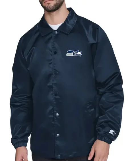 Seattle Seahawks Retro Logo Coaches Jacket