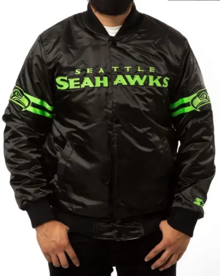 Seattle Seahawks Starter Bomber Black Jacket