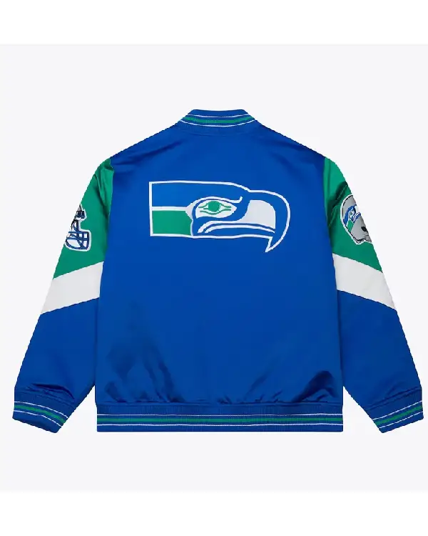 Seattle Seahawks Throw It Back Heavyweight Satin Jacket sale