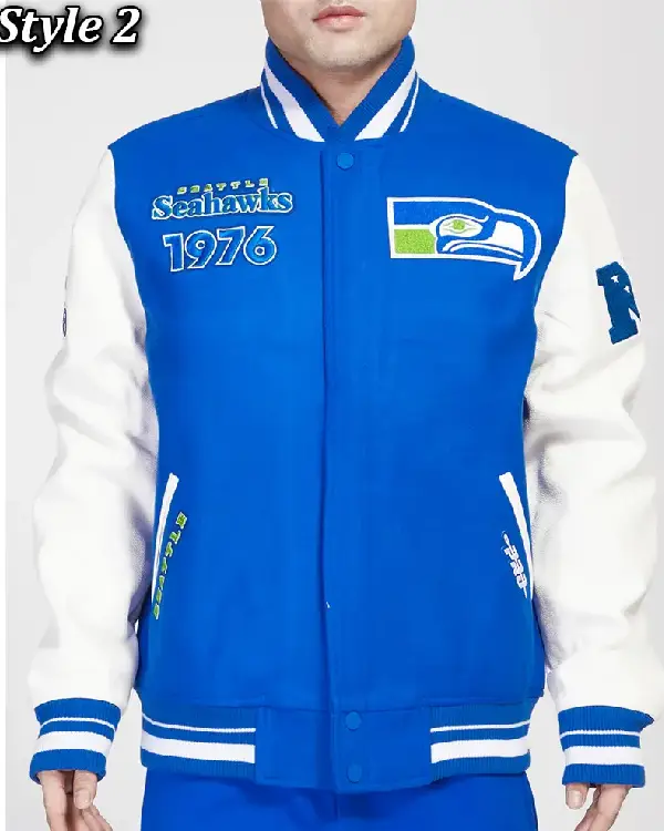 Seattle Seahawks Ultimate Throwback Varsity Jacket sale