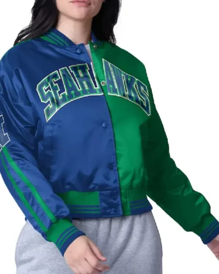 Seattle Seahawks Zone Blitz Navy_Neon Green Jacket